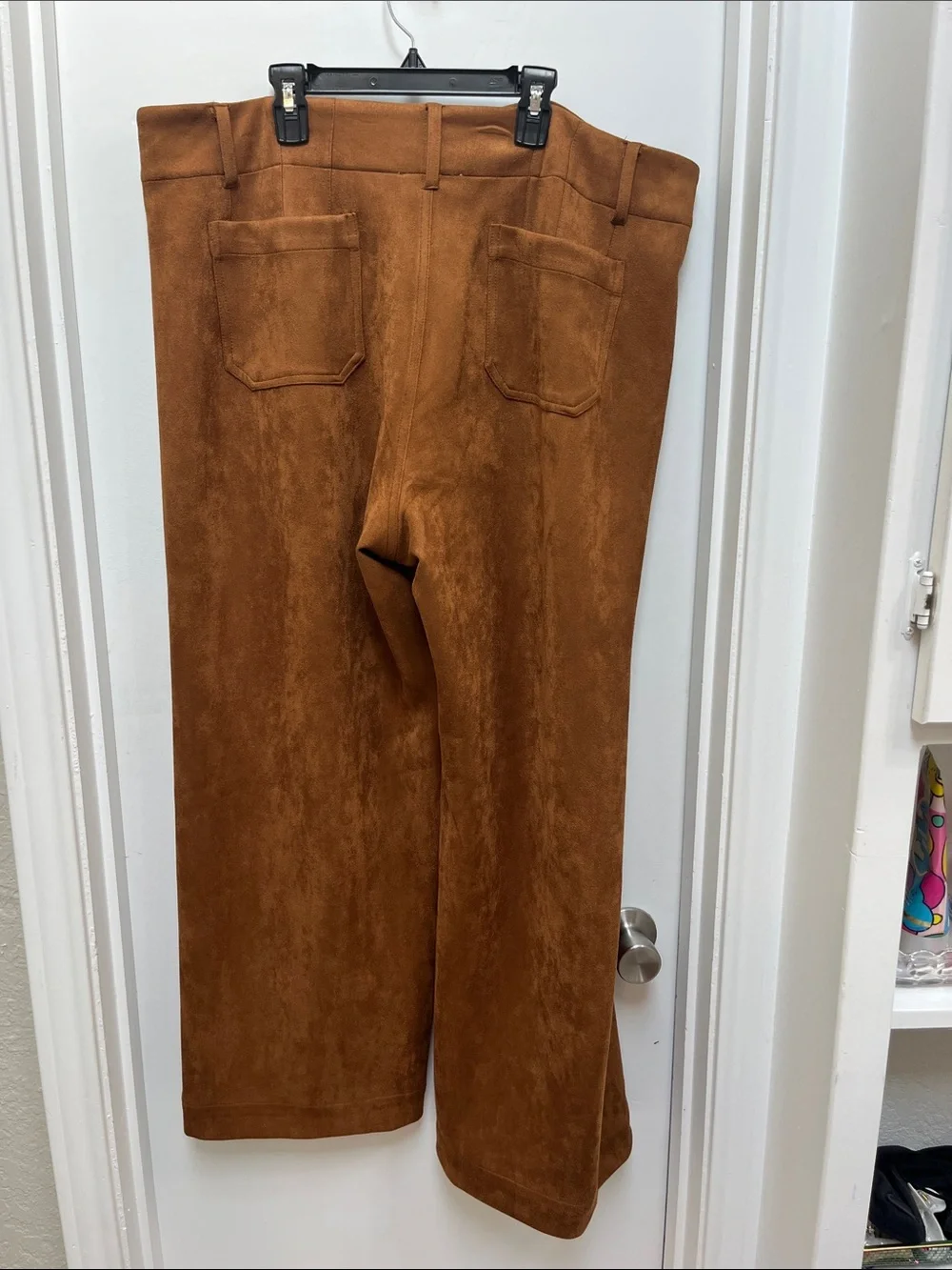 Gibson Latimer Faux Suede Wide Leg Ankle Pants. Size XXL